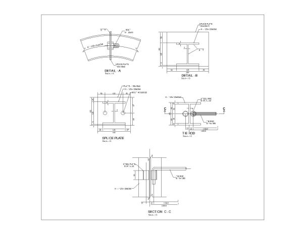 Splice Plate Installation Details. CAD block in DWG format free download.