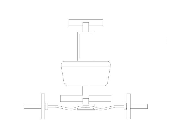Free AutoCAD 2D Editable Drawings for Sporting Gym equipment single 3