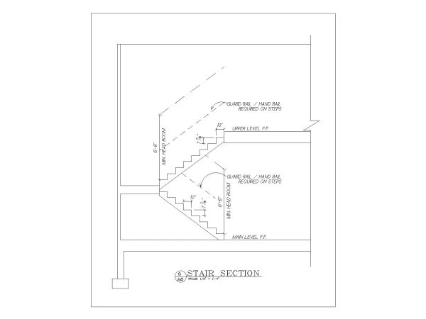 Stair in Reinforced section Detail. CAD block in DWG format free download.