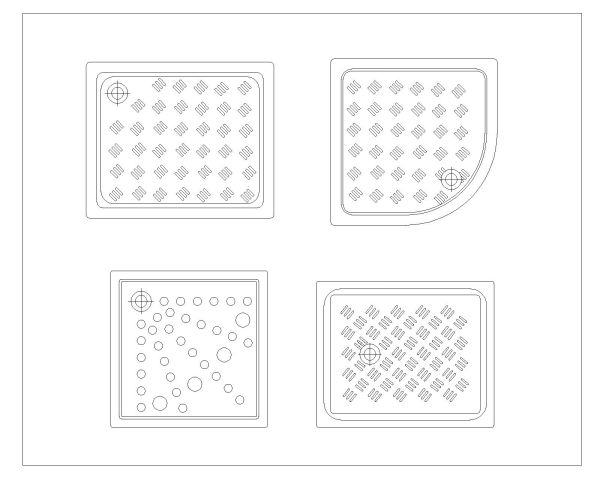 Free AutoCAD 2D Editable Drawings for Standard Sanitary Equipment Bathrooms & Toilets - 11