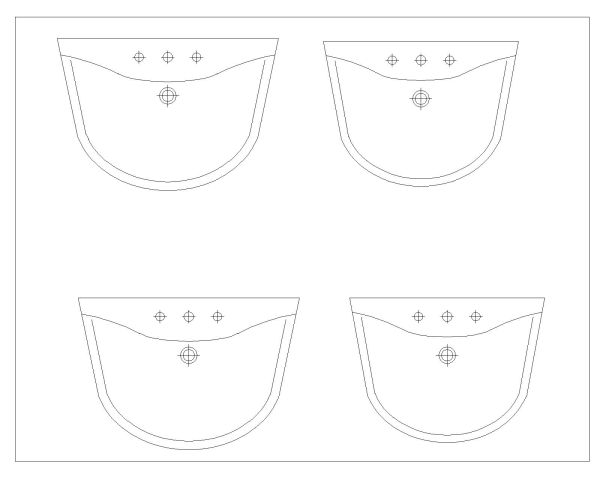 Free AutoCAD 2D Editable Drawings for Standard Sanitary Equipment Bathrooms & Toilets - 2