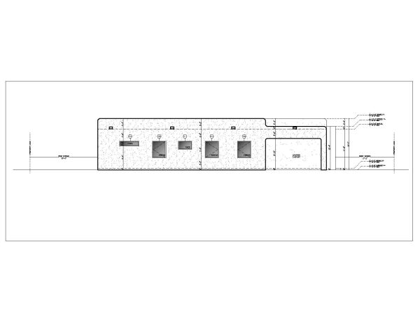 Free AutoCAD Drawing of Steel Building with H Beam & Metal Truss Elevation-4