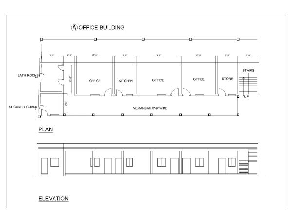 Steel Industry office building-2. CAD block in DWG format free download.