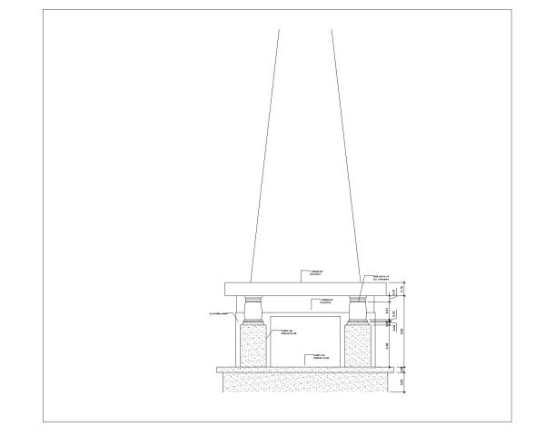 Stone-fireplace Sectional Views-5 Detail. CAD block in DWG format free download.