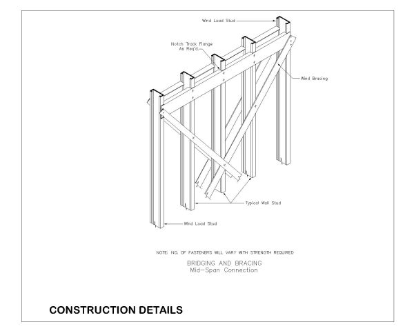 Strap Bridging Technical Sectional Details-19 Model. CAD block in DWG format free download.