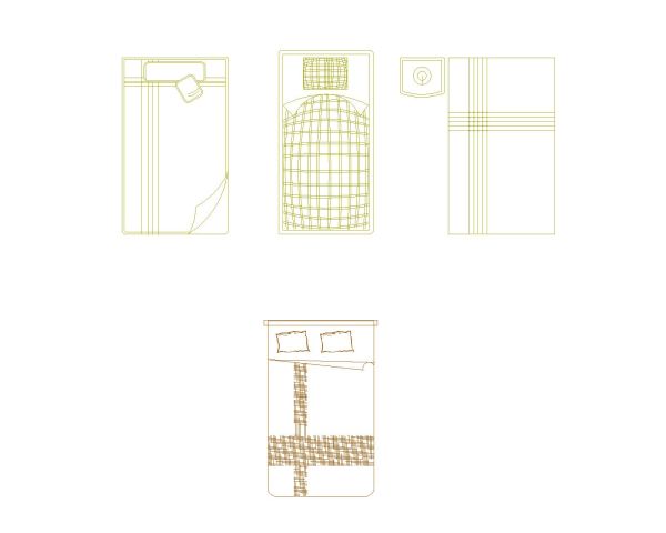 Free AutoCAD 2D Editable Drawings for Stylish Bed Plan - 18