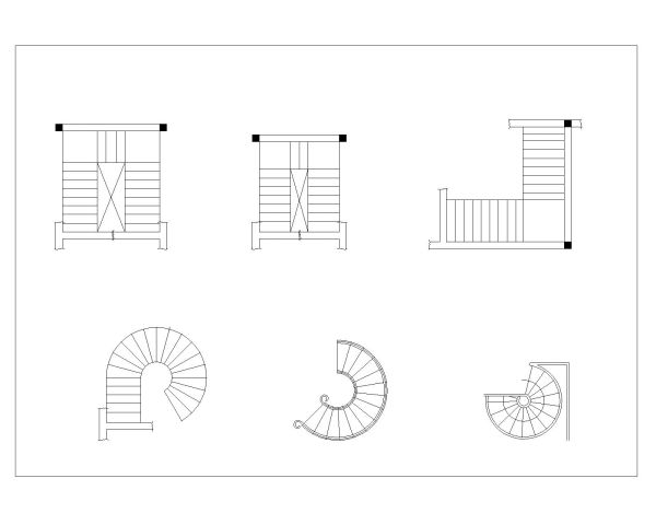 Stylish Stair Design with Plan & Elevation-2. CAD block in DWG format free download.