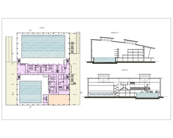 SWIMMING POOL Plan & Elevation drawings for commercial use-2. CAD block in DWG format free download.