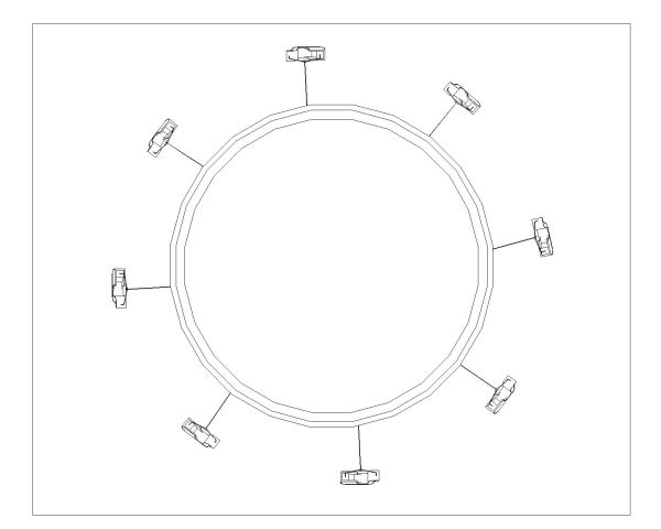 Swing-fair view drawing type-3. CAD block in DWG format free download.