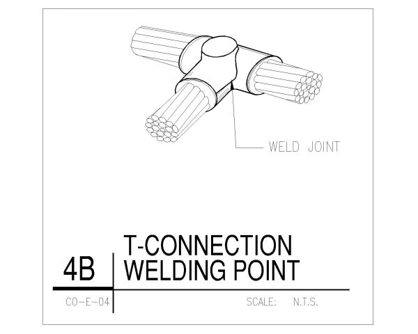 T-Connection Welding Point Details. CAD block in DWG format free download.