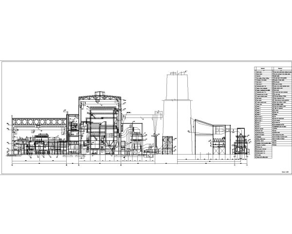 Thermal Power station for 1000mw-Model Architectural Drawing. CAD block in DWG format free download.