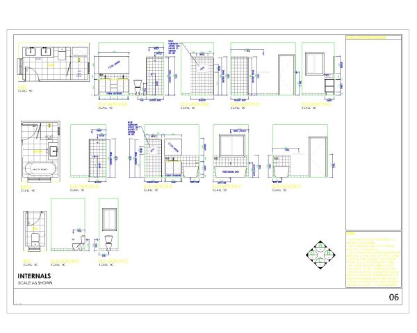 Free AutoCAD 2D Editable Drawings for Tinny & Sloping Roof House complete drawing set - 17