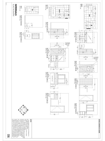 Free AutoCAD 2D Editable Drawings for Tinny & Sloping Roof House complete drawing set - 1