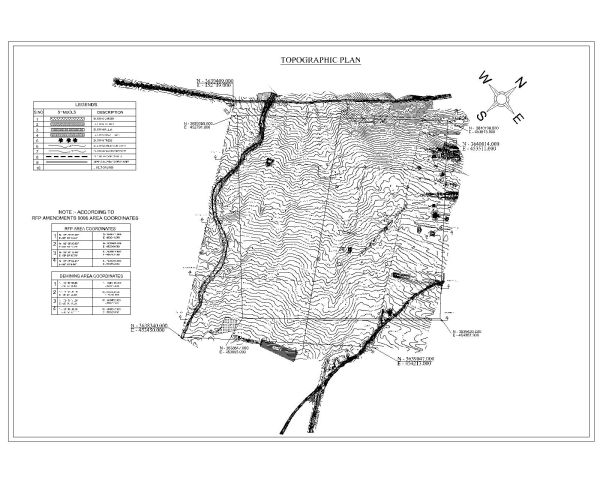 TOPOGRAPHIC Detailed Plan. CAD block in DWG format free download.