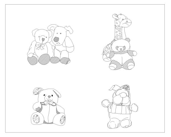 Toys Symbols for Childrens Type-10. CAD block in DWG format free download.