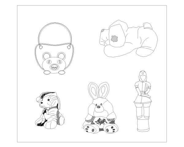 Toys Symbols for Childrens Type-12. CAD block in DWG format free download.