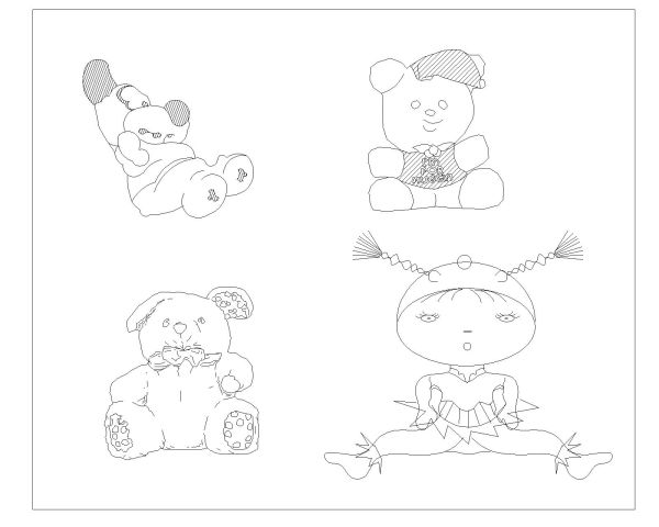 Toys Symbols for Childrens Type-16. CAD block in DWG format free download.