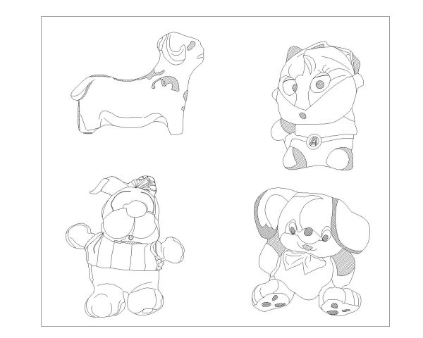 Toys Symbols for Childrens Type-17. CAD block in DWG format free download.