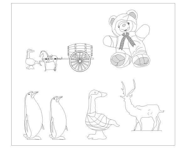 Toys Symbols for Childrens Type-18. CAD block in DWG format free download.