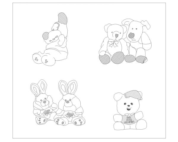 Toys Symbols for Childrens Type-7. CAD block in DWG format free download.