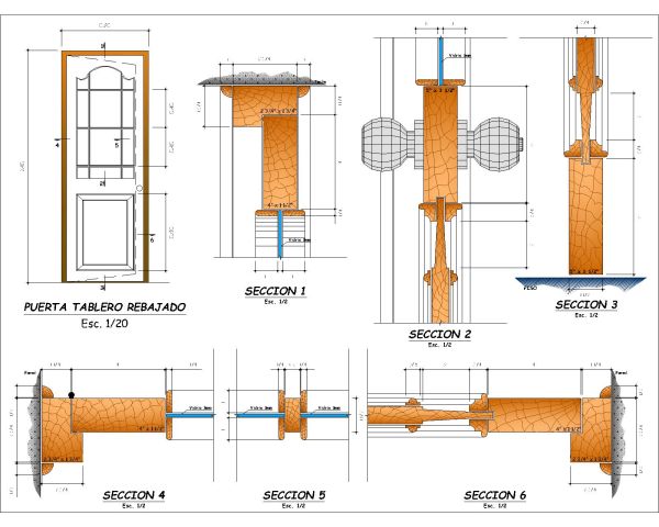 Traditional-Entrance-Door-Fabrication. CAD block in DWG format free download.