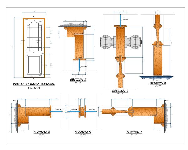 Traditional-Entrance-Door-Fabrication. CAD block in DWG format free download.