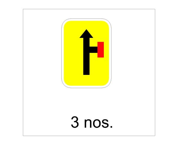 Free AutoCAD 2D Editable Drawings for Traffic Diversion for Detour Area Sign Boards- 14
