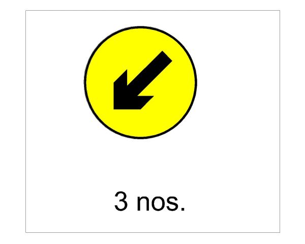 Free AutoCAD 2D Editable Drawings for Traffic Diversion for Detour Area Sign Boards- 15