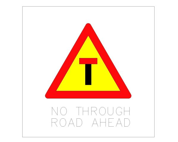 Free AutoCAD 2D Editable Drawings for Traffic Diversion for Detour Area Sign Boards- 19
