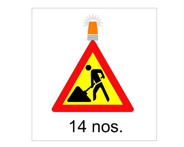 Free AutoCAD 2D Editable Drawings for Traffic Diversion for Detour Area Sign Boards- 6