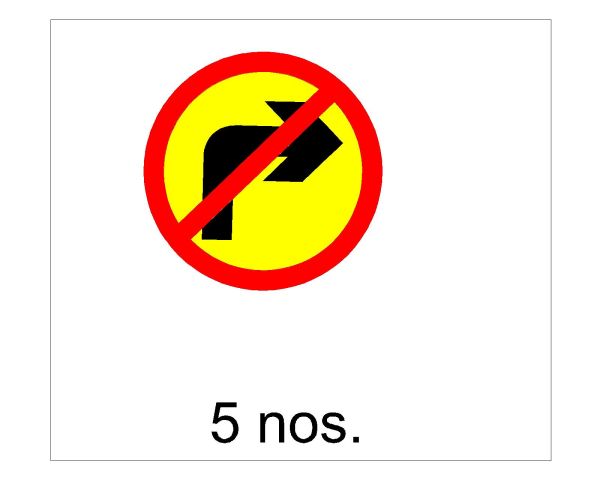 Free AutoCAD 2D Editable Drawings for Traffic Diversion for Detour Area Sign Boards- 8