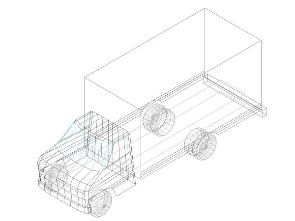 Free AutoCAD Editable Drawings for Trucks & Wagon in 3D_3