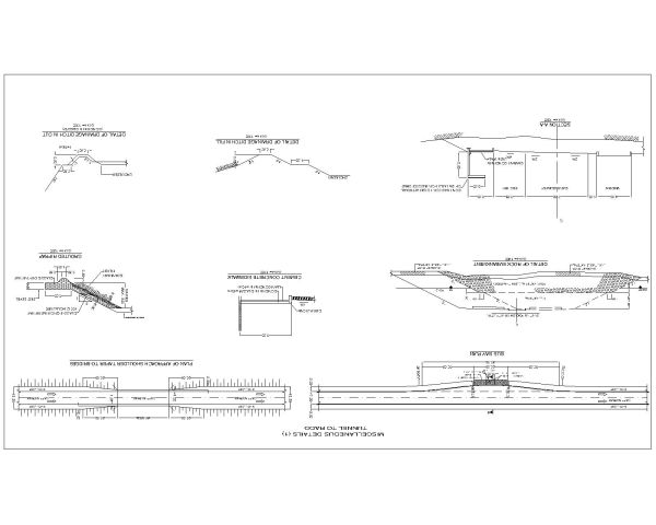 Free AutoCAD 2D Editable Drawings for TUNNELS- MISCELLANEOUS DETAILS-1