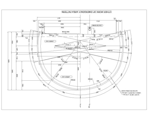 Free AutoCAD 2D Editable Drawings for Tunnel work of  Emergency area Pattern