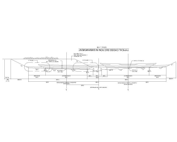 Free AutoCAD 2D Editable Drawings for TYPICAL CROSS SECTION IN EMBANKMENT