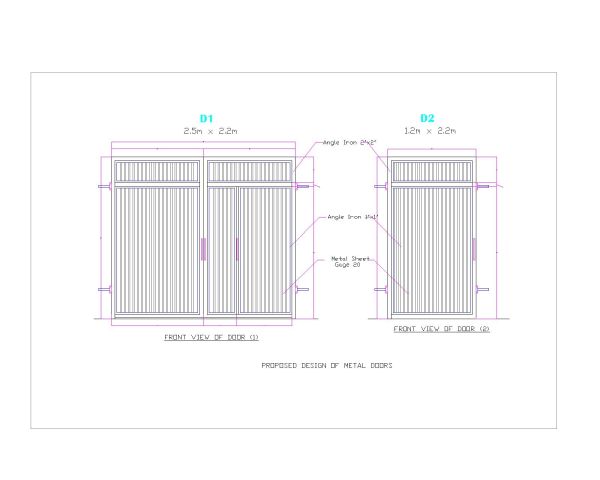 Free AutoCAD 2D Editable Drawings for UK Metal Door & Gate