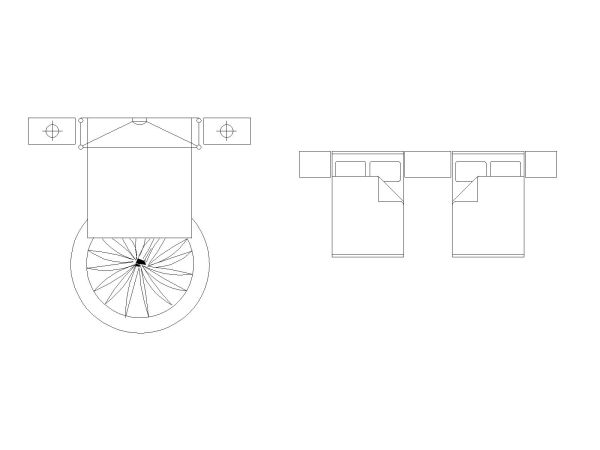 Free AutoCAD 2D Editable Drawings for US Bed Design Top View (Plan with accurate sizes)-27