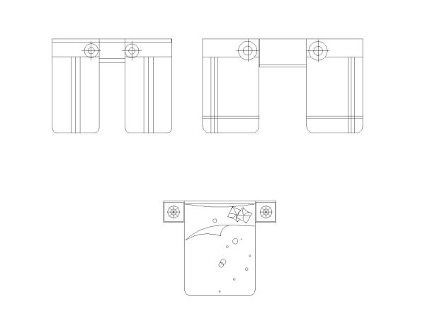 Free AutoCAD 2D Editable Drawings for US Bed Design Top View (Plan with accurate sizes)-49