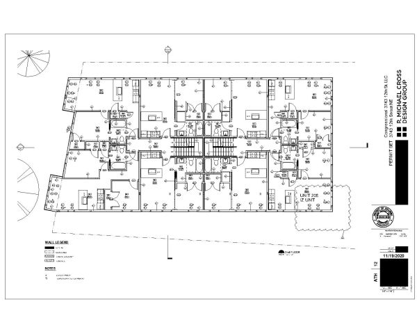 Free AutoCAD 2D editable Drawing of USA Apartment ATH_12-Sheet - A102 - FLOOR PLANS
