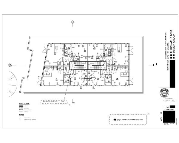 Free AutoCAD 2D editable Drawing of USA Apartment Proposed THIRD FLOOR PLAN