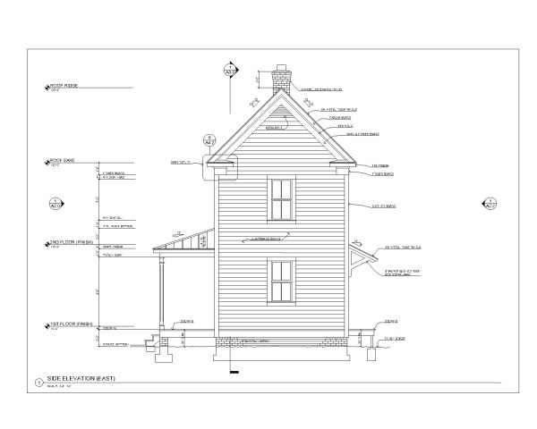 Virginia's Farm House Elevation-D- Architectural Drawing. CAD block in DWG format free download.