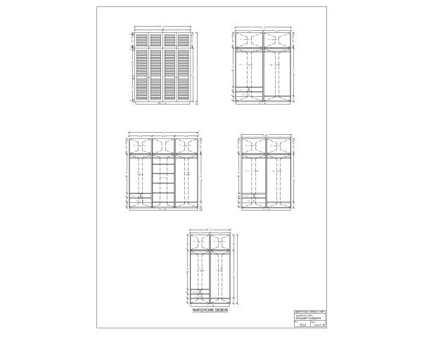 Free AutoCAD 2D Editable Drawings for Wadrobe Design & construction Details - 1