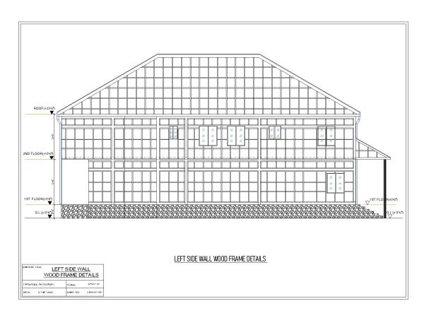 Free AutoCAD 2D Editable Drawings for Wooden Wall Framing Details & Section - 4