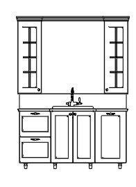 Dessin d'élévation du lavabo .dwg