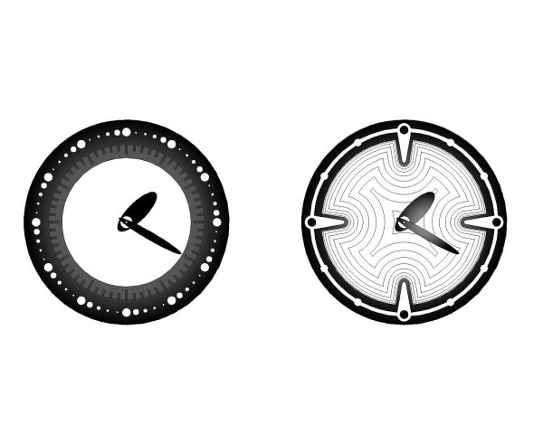Free AutoCAD 2D editable Drawing of Wall Clocks & Watchs - 2