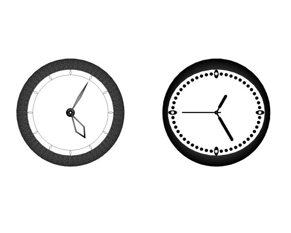 Free AutoCAD 2D editable Drawing of Wall Clocks & Watchs - 3
