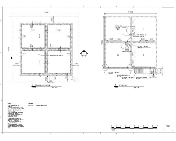 Free AutoCAD 2D Editable Drawings for Ground Water Tank reinforcement details