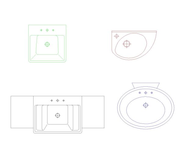 Free AutoCAD 2D Editable Drawings for Wasbasin New 2026 Design - 13