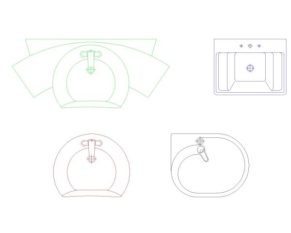 Free AutoCAD 2D Editable Drawings for Wasbasin New 2026 Design - 8