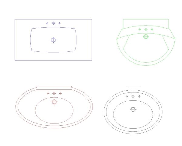 Free AutoCAD 2D Editable Drawings for Wasbasin New 2026 Design - 9